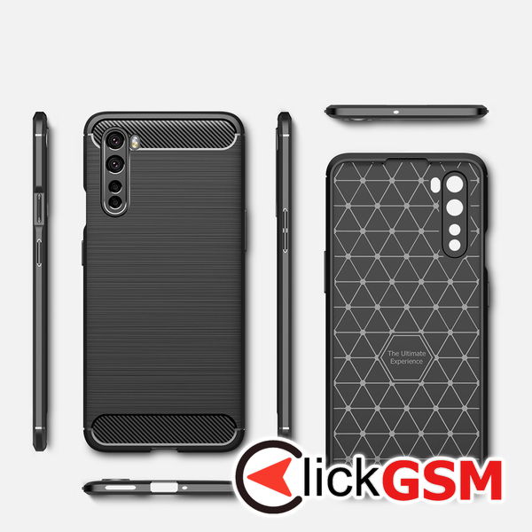 Techsuit - Carbon Silicone - OnePlus Nord 5G - Blue