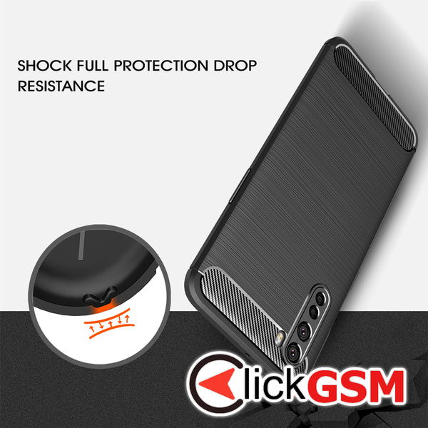 Techsuit - Carbon Silicone - OnePlus Nord 5G - Blue