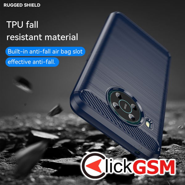 Techsuit - Carbon Silicone - Nokia X10 / X20 - Blue