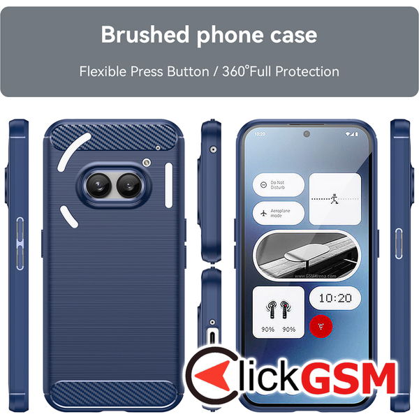 Techsuit - Carbon Silicone - Nothing Phone (2a) / (2a) Plus - Blue