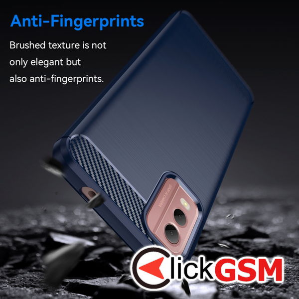 Techsuit - Carbon Silicone - Nokia C32 - Blue