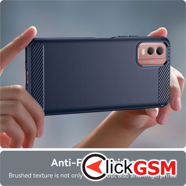 Techsuit - Carbon Silicone - Nokia C32 - Blue