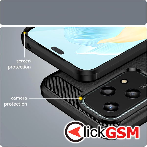 Techsuit - Carbon Silicone - Honor 200 Lite - Black