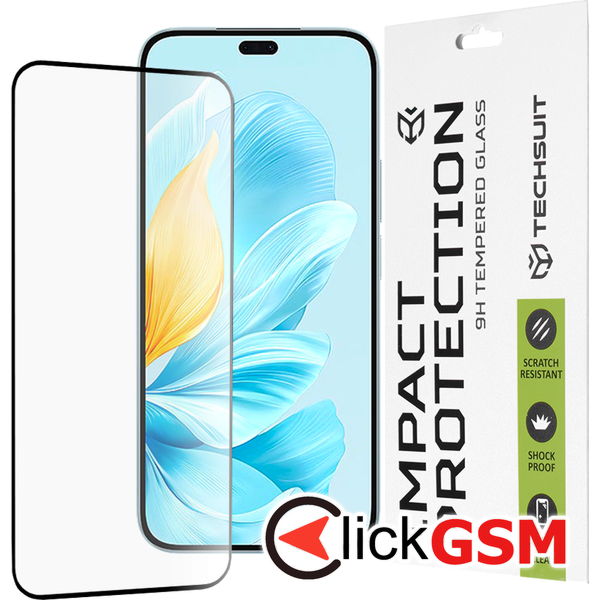 Techsuit - 111D Full Cover / Full Glue Glass - Honor 200 Lite - Black
