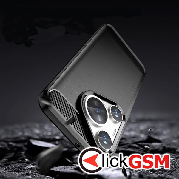 Techsuit - Carbon Silicone - Huawei Pura 70 Pro - Black