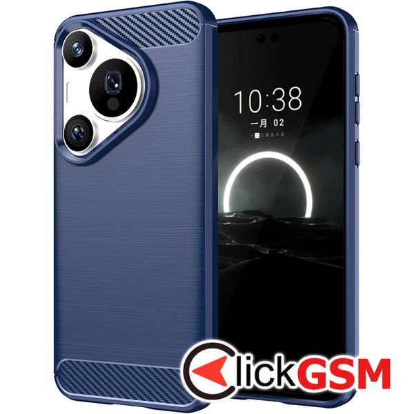 Techsuit - Carbon Silicone - Huawei Pura 70 Pro - Blue