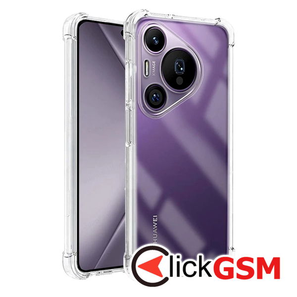 Techsuit - Shockproof Clear Silicone - Huawei Pura 70 Pro - Clear