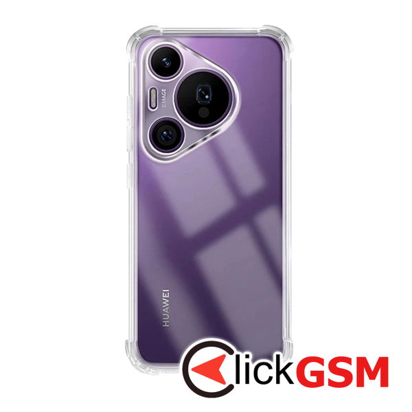 Techsuit - Shockproof Clear Silicone - Huawei Pura 70 Pro - Clear