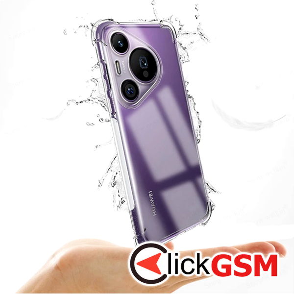 Techsuit - Shockproof Clear Silicone - Huawei Pura 70 Pro - Clear