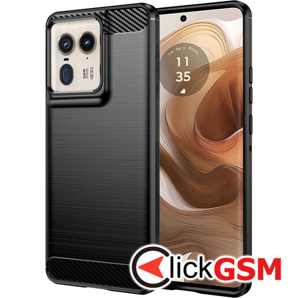 Techsuit - Carbon Silicone - Motorola Edge 50 Ultra - Black