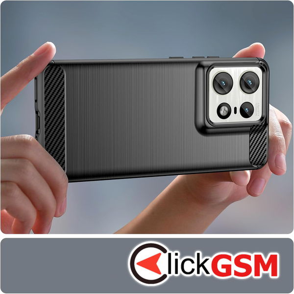 Techsuit - Carbon Silicone - Motorola Edge 50 Ultra - Black