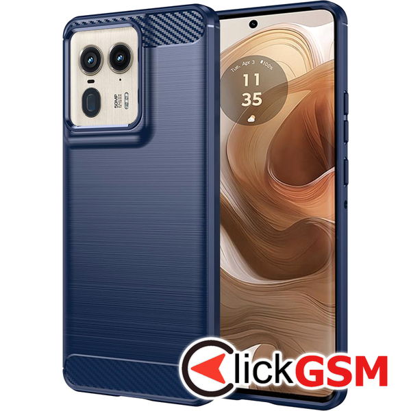 Techsuit - Carbon Silicone - Motorola Edge 50 Ultra - Blue