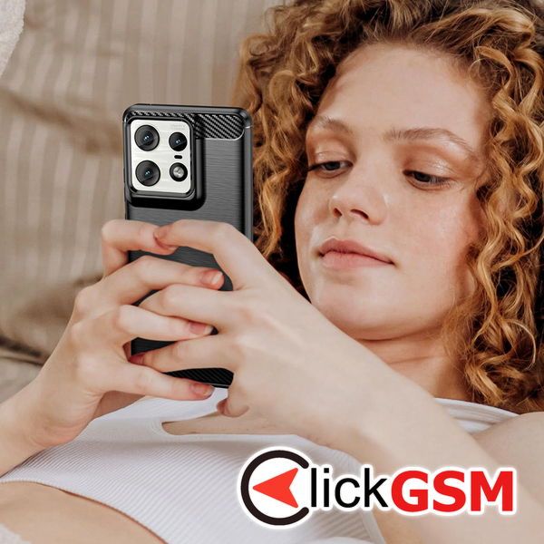 Techsuit - Carbon Silicone - Motorola Edge 50 Ultra - Blue