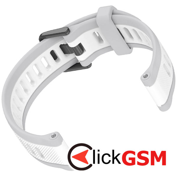 Techsuit - Watchband 20mm (W053) - Samsung Galaxy Watch 4/5/Active 2, Huawei Watch GT 3 (42mm)/GT 3 Pro (43mm) - White