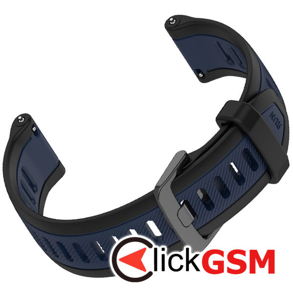 Techsuit - Watchband 20mm (W053) - Samsung Galaxy Watch 4/5/Active 2, Huawei Watch GT 3 (42mm)/GT 3 Pro (43mm) - Dark Blue