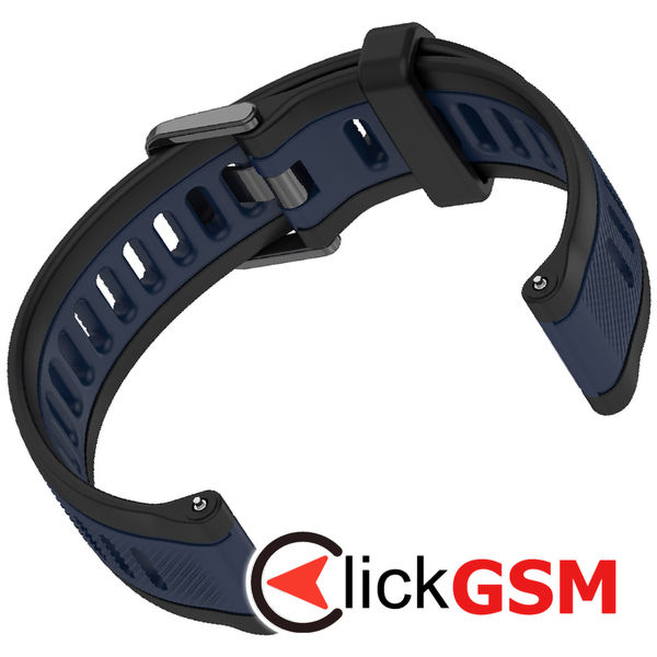 Techsuit - Watchband 20mm (W053) - Samsung Galaxy Watch 4/5/Active 2, Huawei Watch GT 3 (42mm)/GT 3 Pro (43mm) - Dark Blue