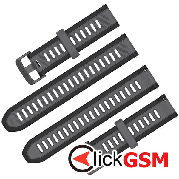 Techsuit - Watchband 20mm (W053) - Samsung Galaxy Watch 4/5/Active 2, Huawei Watch GT 3 (42mm)/GT 3 Pro (43mm) - Dark Blue