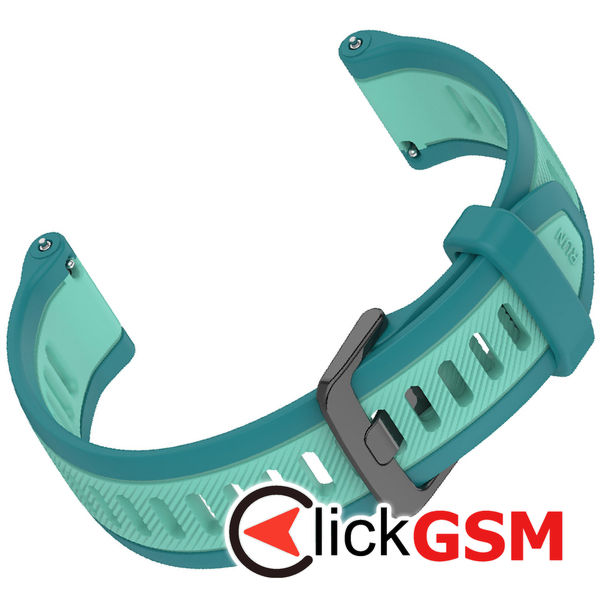 Techsuit - Watchband 20mm (W053) - Samsung Galaxy Watch 4/5/Active 2, Huawei Watch GT 3 (42mm)/GT 3 Pro (43mm) - Teal Blue