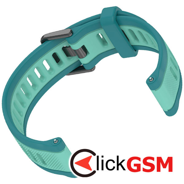 Techsuit - Watchband 20mm (W053) - Samsung Galaxy Watch 4/5/Active 2, Huawei Watch GT 3 (42mm)/GT 3 Pro (43mm) - Teal Blue