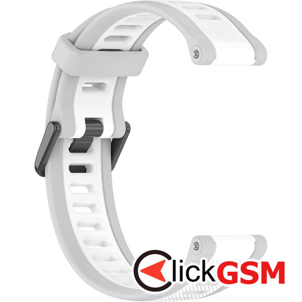 Techsuit - Watchband 18mm (W053) - Huawei Watch GT 4 (41mm)/W1/Honor Watch S1/Garmin Venu 2S/Vivoactive 4S - White