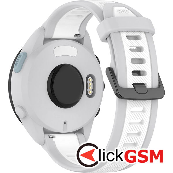 Techsuit - Watchband 18mm (W053) - Huawei Watch GT 4 (41mm)/W1/Honor Watch S1/Garmin Venu 2S/Vivoactive 4S - White