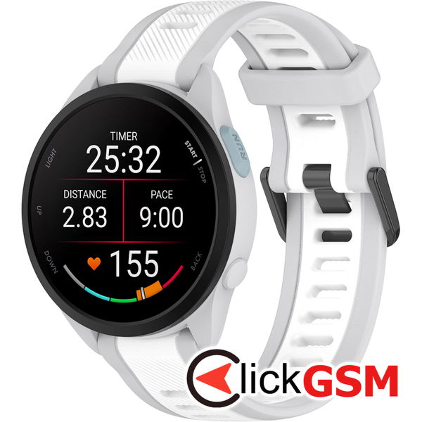 Techsuit - Watchband 18mm (W053) - Huawei Watch GT 4 (41mm)/W1/Honor Watch S1/Garmin Venu 2S/Vivoactive 4S - White