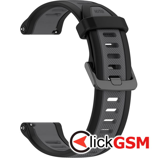 Techsuit - Watchband 18mm (W053) - Huawei Watch GT 4 (41mm)/W1/Honor Watch S1/Garmin Venu 2S/Vivoactive 4S - Gray