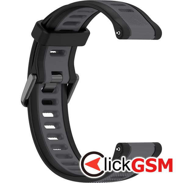 Techsuit - Watchband 18mm (W053) - Huawei Watch GT 4 (41mm)/W1/Honor Watch S1/Garmin Venu 2S/Vivoactive 4S - Gray