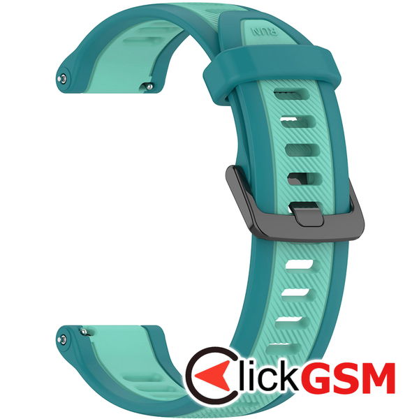 Techsuit - Watchband 18mm (W053) - Huawei Watch GT 4 (41mm)/W1/Honor Watch S1/Garmin Venu 2S/Vivoactive 4S - Teal Blue