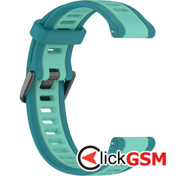Techsuit - Watchband 18mm (W053) - Huawei Watch GT 4 (41mm)/W1/Honor Watch S1/Garmin Venu 2S/Vivoactive 4S - Teal Blue