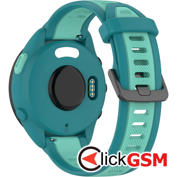 Techsuit - Watchband 18mm (W053) - Huawei Watch GT 4 (41mm)/W1/Honor Watch S1/Garmin Venu 2S/Vivoactive 4S - Teal Blue