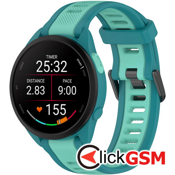 Techsuit - Watchband 18mm (W053) - Huawei Watch GT 4 (41mm)/W1/Honor Watch S1/Garmin Venu 2S/Vivoactive 4S - Teal Blue