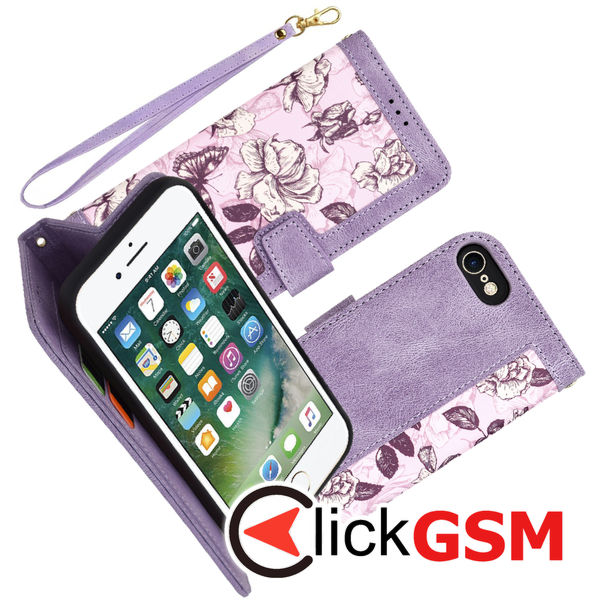 Techsuit - FlipCraft - iPhone 7 / iPhone 8 / iPhone SE 2, SE 2020 / iPhone SE 3, SE 2022 - Mysterious Purple