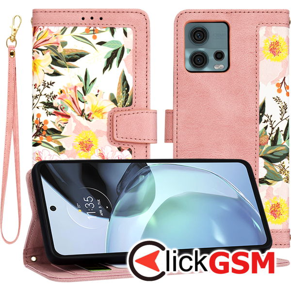 Techsuit - FlipCraft - Motorola Moto G72 - Sweetheart Pink