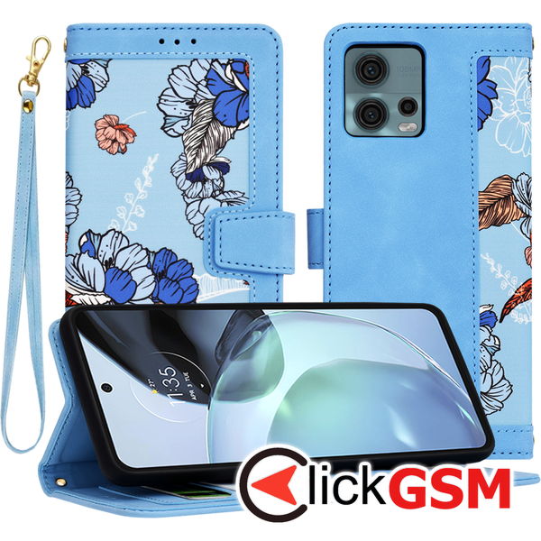 Techsuit - FlipCraft - Motorola Moto G72 - Vibrant Blue