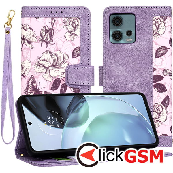 Techsuit - FlipCraft - Motorola Moto G72 - Mysterious Purple