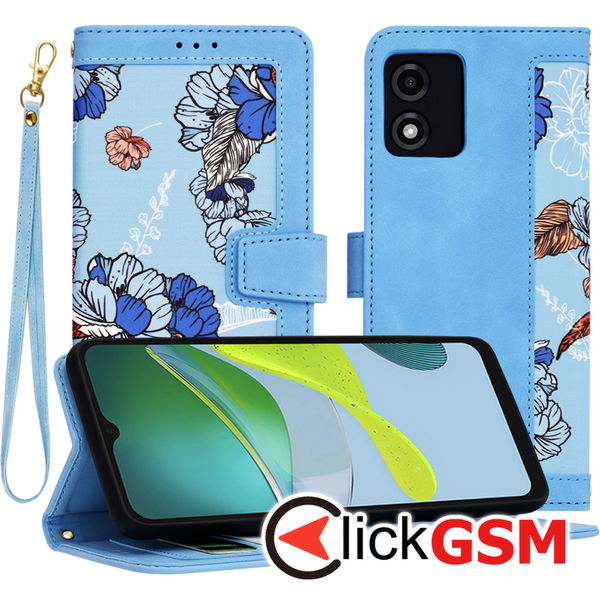 Techsuit - FlipCraft - Motorola Moto E13 - Vibrant Blue