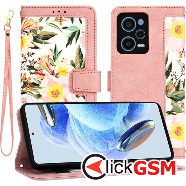 Techsuit - FlipCraft - Xiaomi Redmi Note 12 Pro 5G - Sweetheart Pink