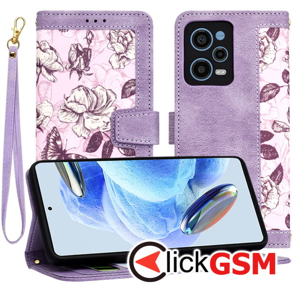 Techsuit - FlipCraft - Xiaomi Redmi Note 12 Pro 5G - Mysterious Purple