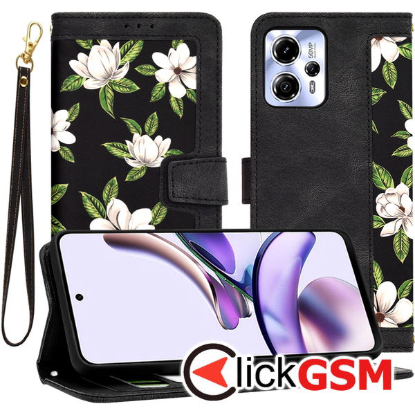 Techsuit - FlipCraft - Motorola Moto G13 / G23 / G53 - Flowers of the Dawn