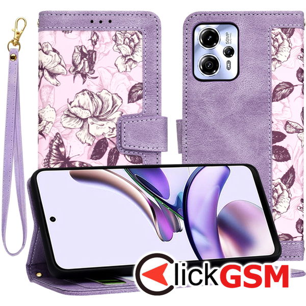 Techsuit - FlipCraft - Motorola Moto G13 / G23 / G53 - Mysterious Purple