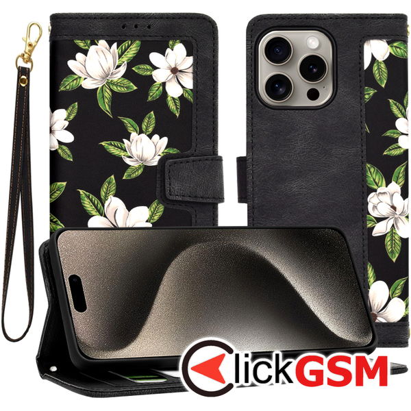 Techsuit - FlipCraft - iPhone 15 Pro Max - Flowers of the Dawn