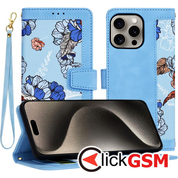 Techsuit - FlipCraft - iPhone 15 Pro Max - Vibrant Blue