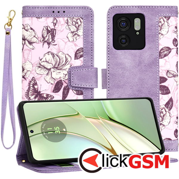 Techsuit - FlipCraft - Motorola Edge 40 / Edge (2023) - Mysterious Purple