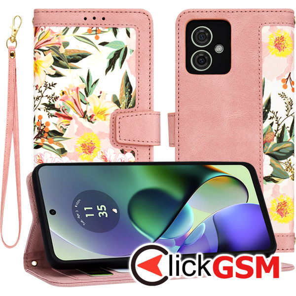 Techsuit - FlipCraft - Motorola Moto G54 - Sweetheart Pink