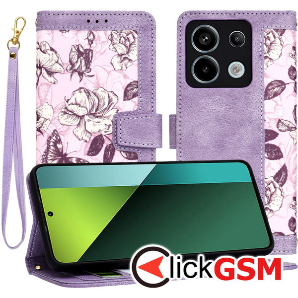 Techsuit - FlipCraft - Xiaomi Redmi Note 13 Pro 5G / Poco X6 - Mysterious Purple