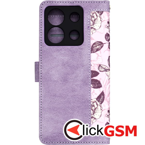 Techsuit - FlipCraft - Xiaomi Redmi Note 13 Pro 5G / Poco X6 - Mysterious Purple