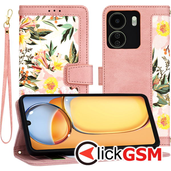 Techsuit - FlipCraft - Xiaomi Redmi 13C 4G / Poco C65 - Sweetheart Pink