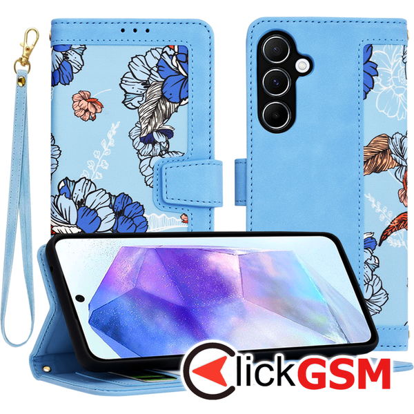 Techsuit - FlipCraft - Samsung Galaxy A55 5G - Vibrant Blue