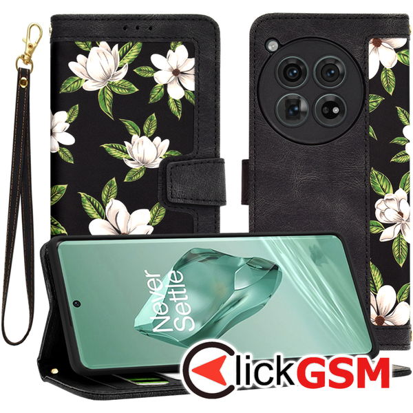 Techsuit - FlipCraft - OnePlus 12 - Flowers of the Dawn